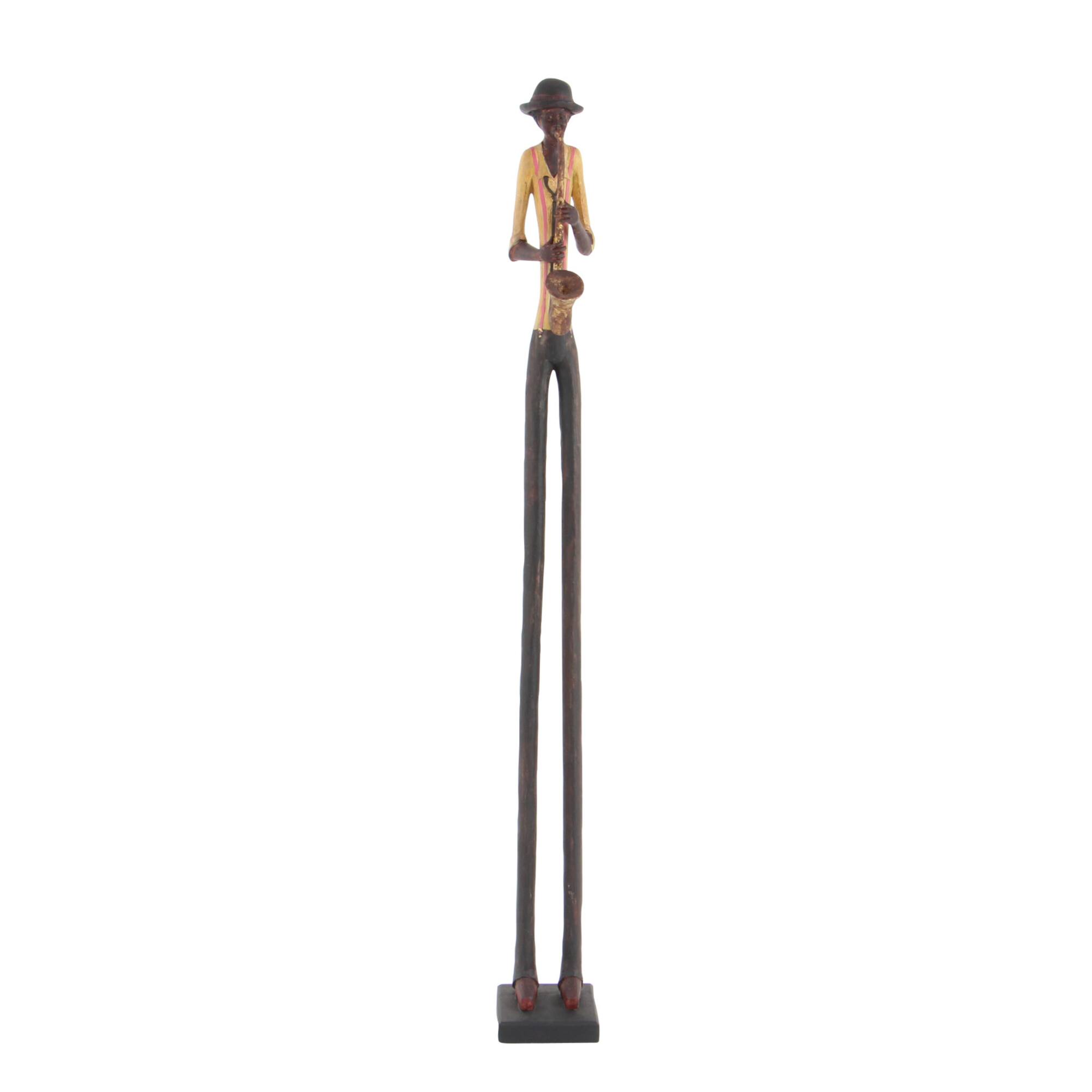 40" Brown Polystone Eclectic Musician Sculpture Set